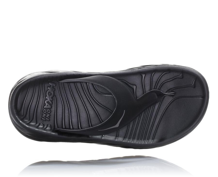 Sandals Womens - Hoka One One ORA Recovery Flip - Black - IKPQHWX-50